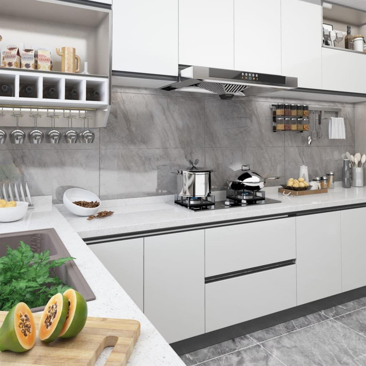 VIDAXL Films autoadhesifs pour meubles 2 pcs Blanc 500x90 cm PVC