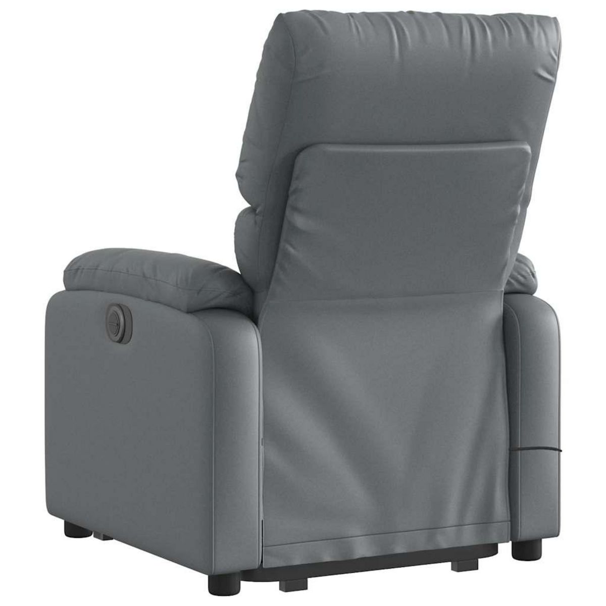 VIDAXL Fauteuil inclinable de massage electrique gris similicuir
