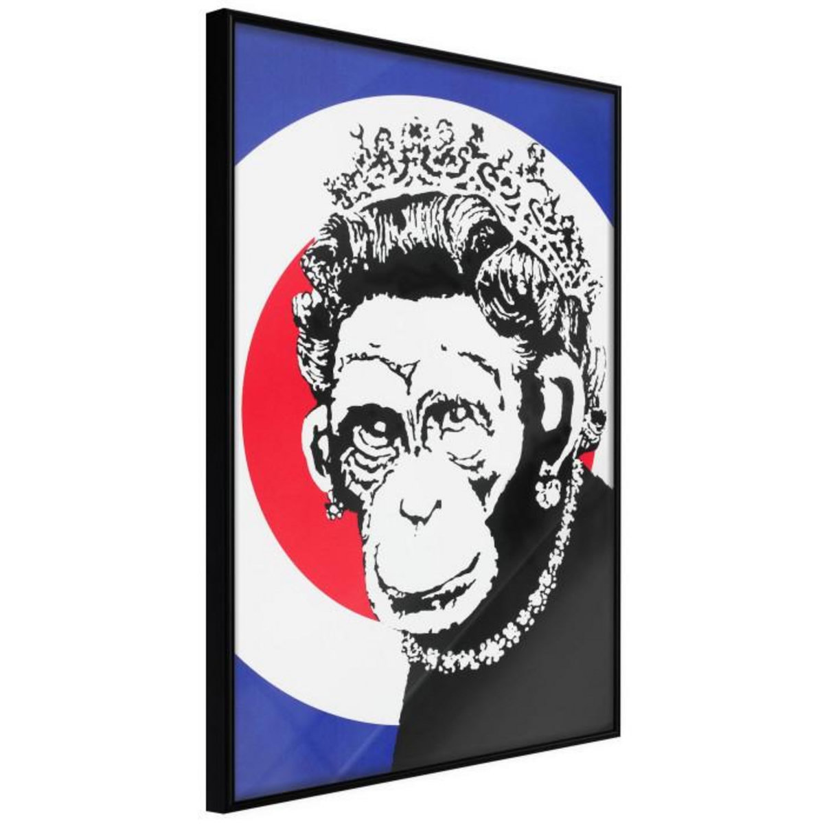 Paris Prix Affiche Murale Encadrée  Banksy Monkey Queen