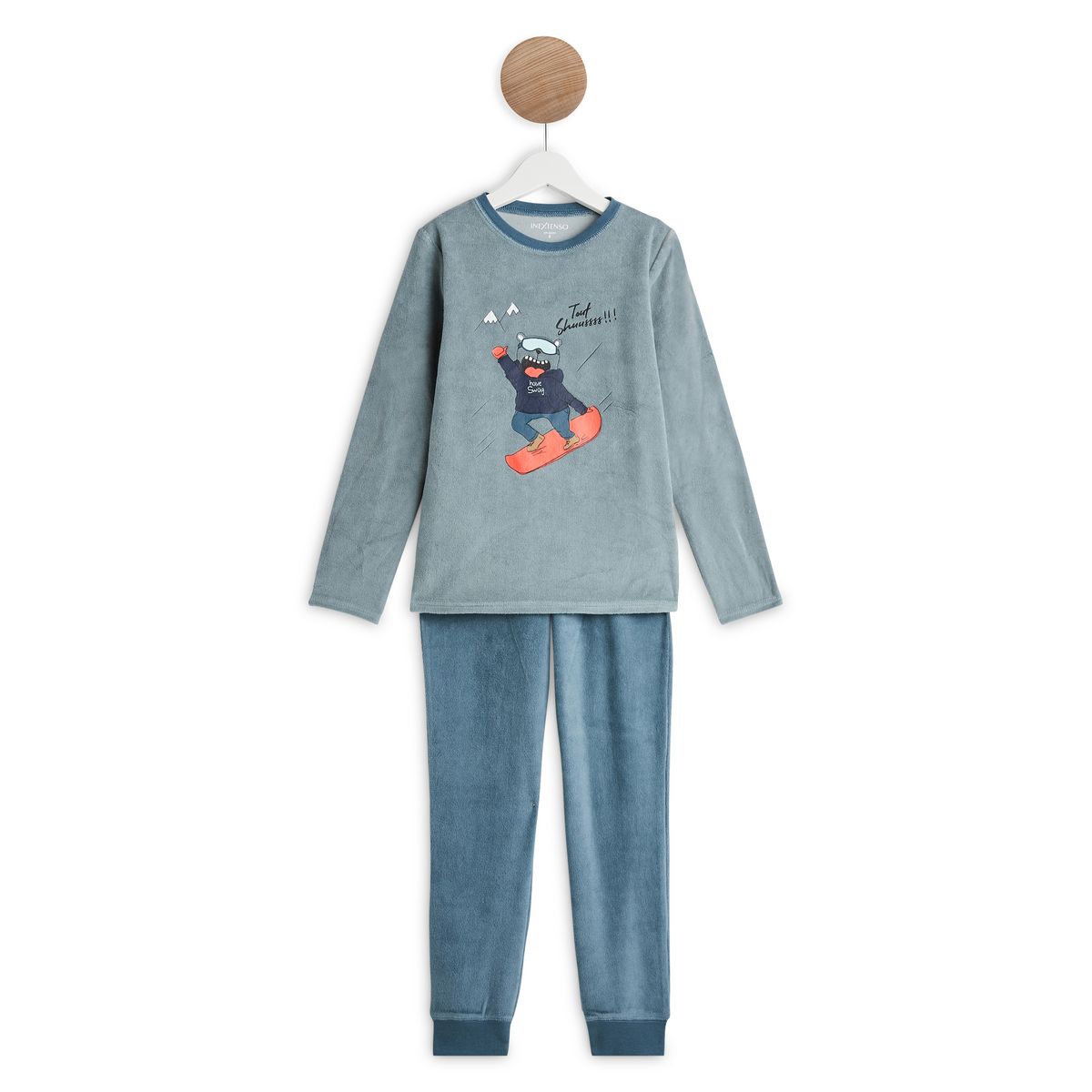 IN EXTENSO Ensemble pyjama velours ours garçon