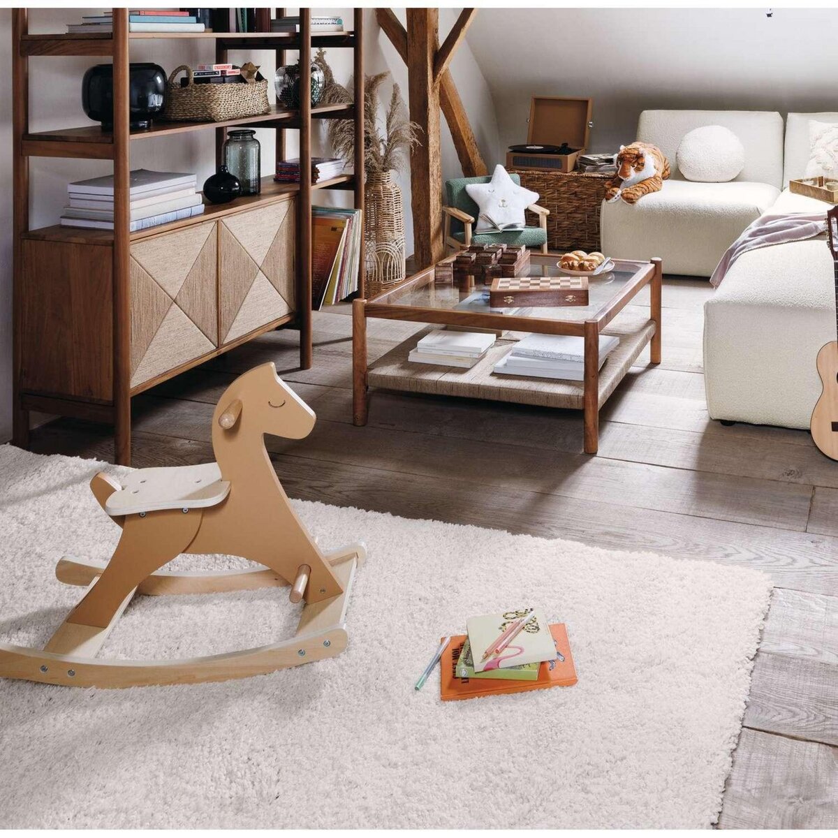 ATMOSPHERA Cheval à bascule en bois LAGO - Marron