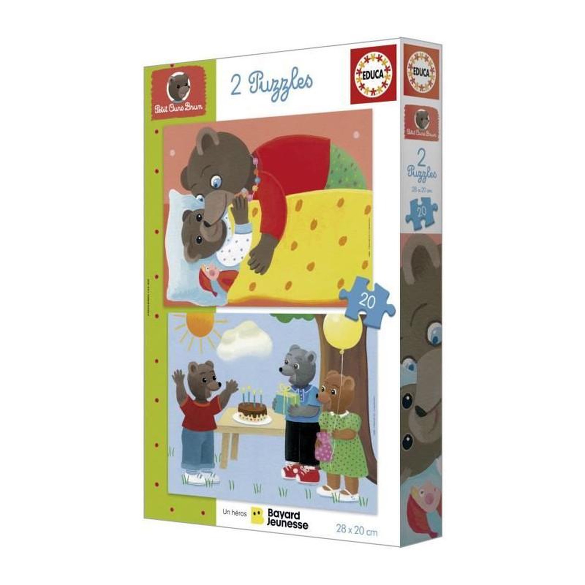 Voir la diapositive 4 : EDUCA Puzzle 2x20 pcs Petit Ours brun