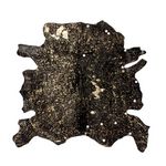 Paris Prix Tapis Peau de Vache  Glam  Noir & Or. Coloris disponibles : Noir