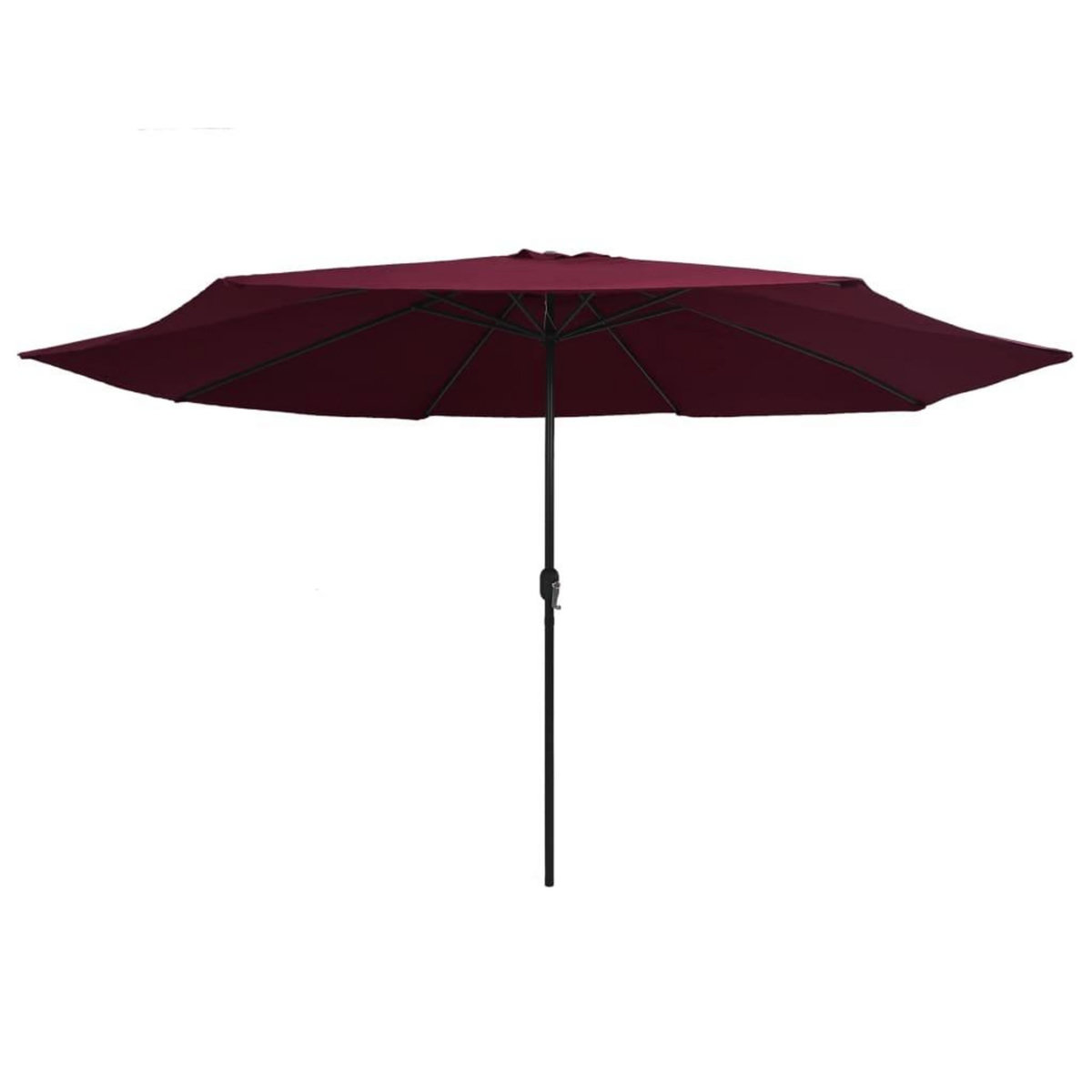 VIDAXL Parasol de jardin avec mat en metal 390 cm rouge bordeaux