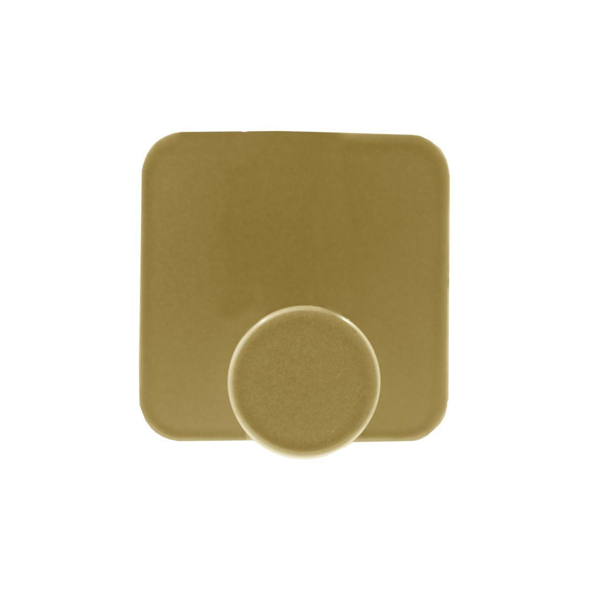 Voir la diapositive 2 : Douceur d'Intérieur Lot de 2 patères adhésives carrées  fixeo  5cm or