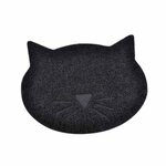 Paris Prix Tapis Repas pour Chat  Tête de Chat  43cm Noir