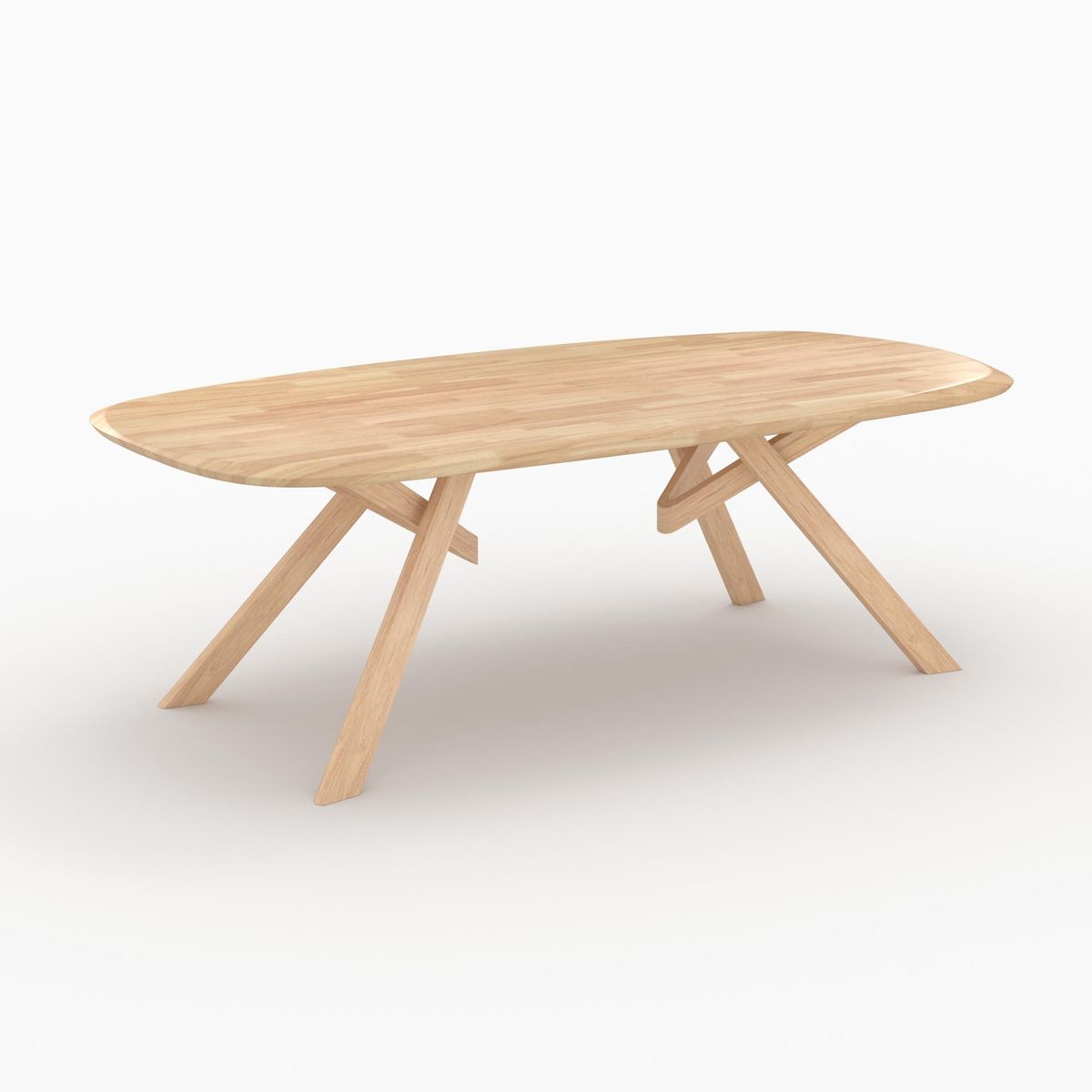 Rendez vous déco Table rectangulaire en bois d'hévéa massif foncé 8 personnes - Merlin