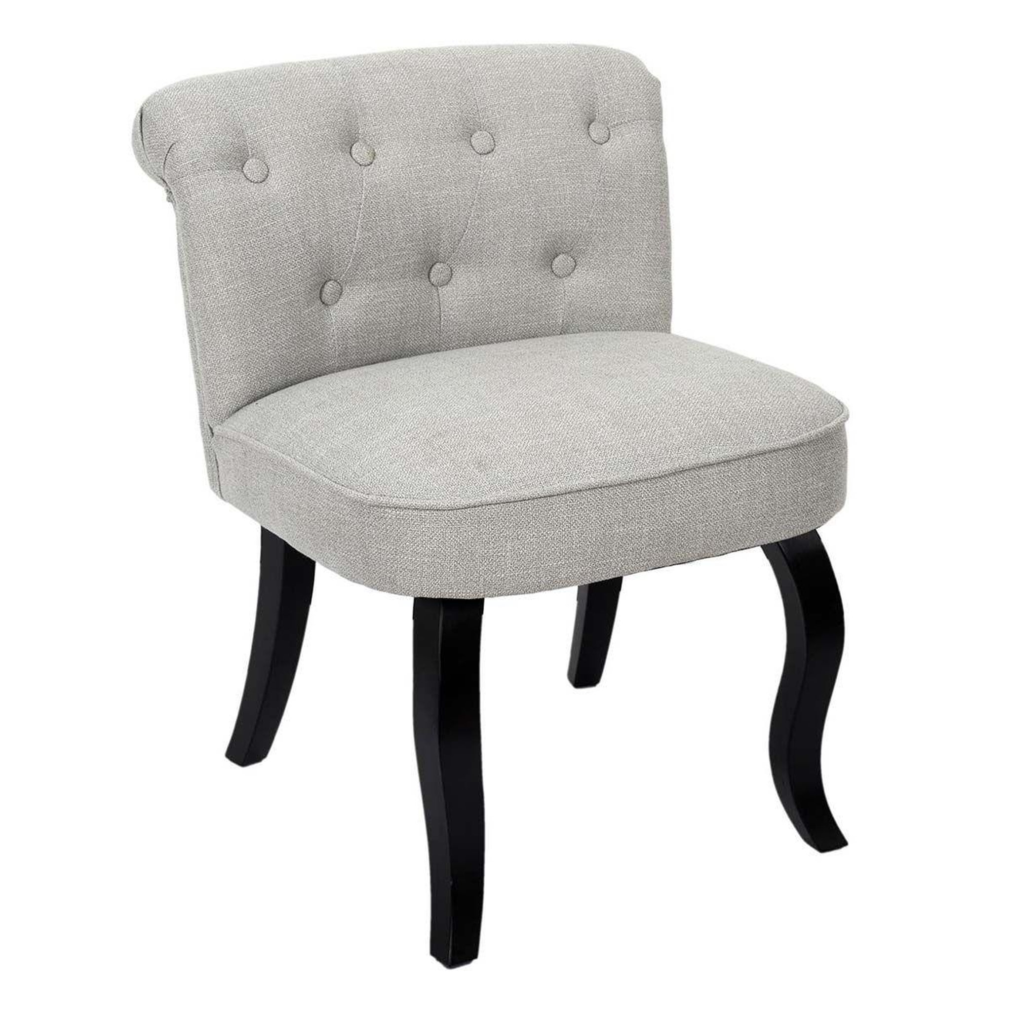 Voir la diapositive 1 : The Home Deco Factory Fauteuil en tissu design  eleonor  68cm gris & noir