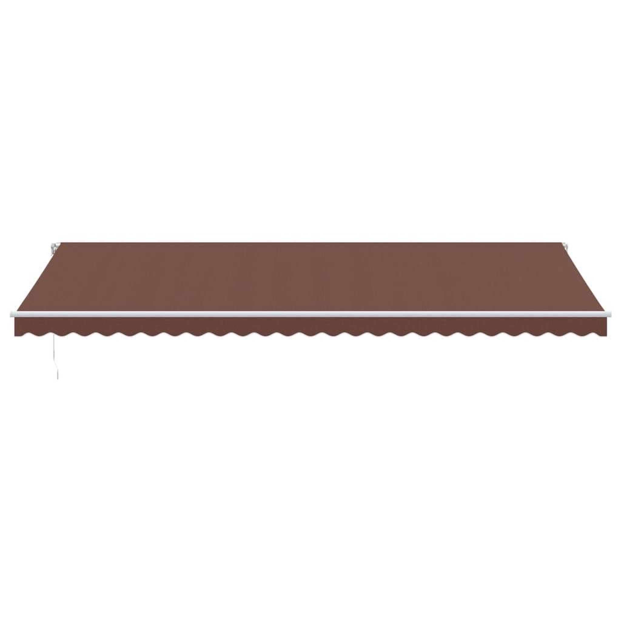 Voir la diapositive 4 : VIDAXL Auvent manuel retractable avec LED marron 600x350 cm