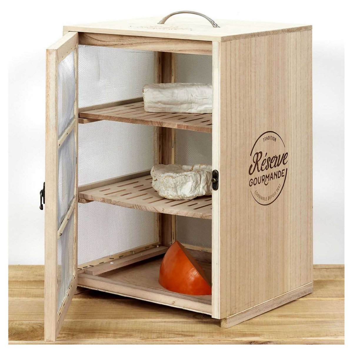 Garde manger  bois et acier 