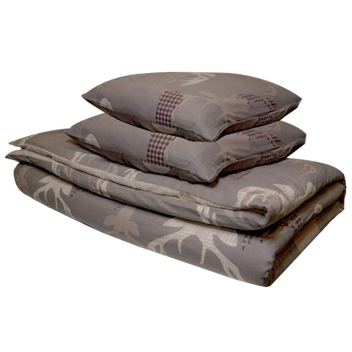 Dourev Housse de couette 240x220 + 2 taies flanelle 100% coton