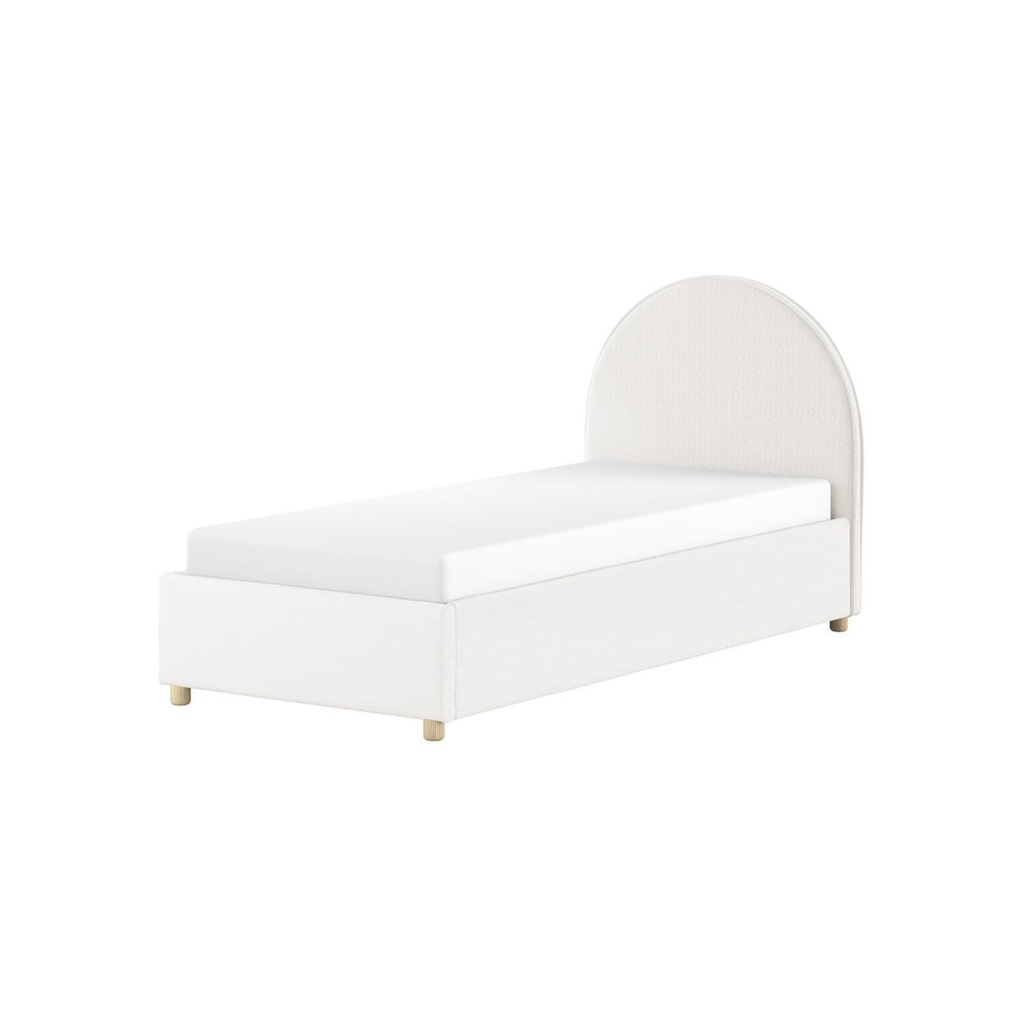 Voir la diapositive 3 : Paris Prix Lit coffre enfant bouclé  moon  90x200cm blanc