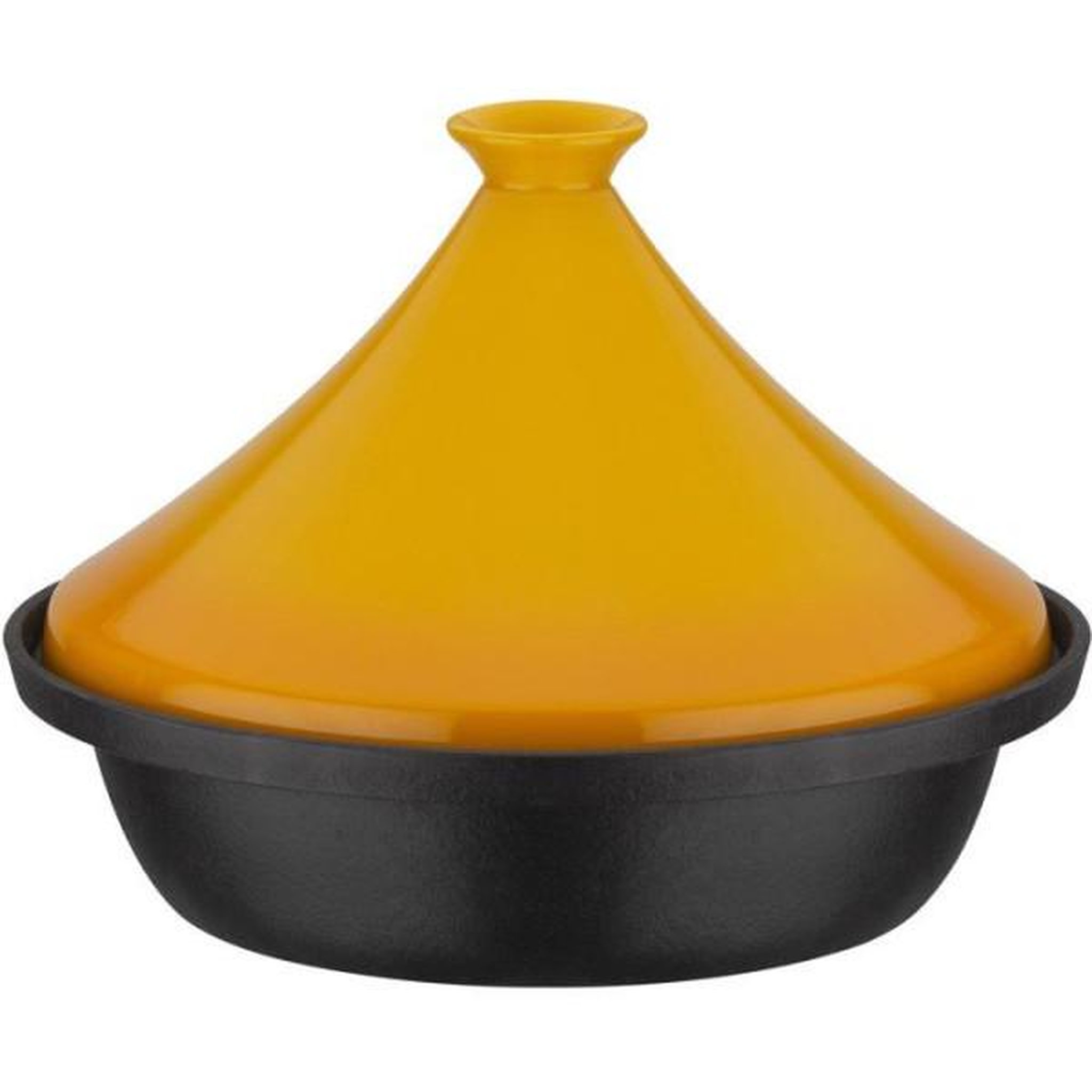 GSW Tajine  - gsw - 717434 - ø30 cm - fonte d'acier massive - induction - couvercle céramique - noir / jaune