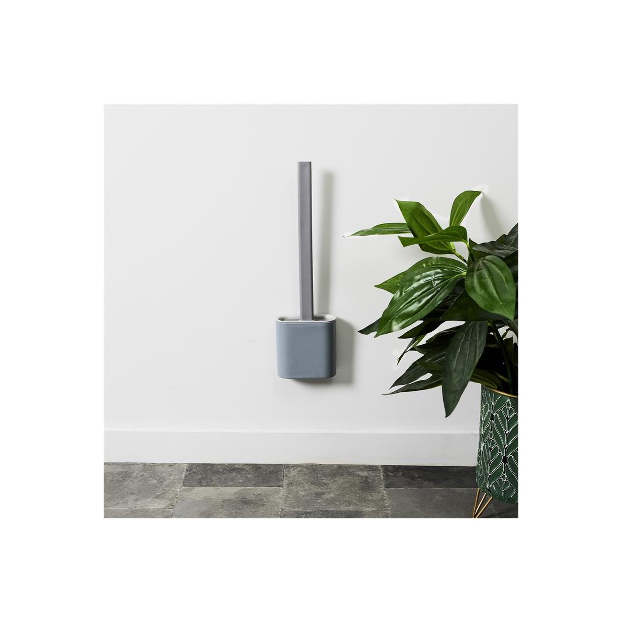Voir la diapositive 5 : Je cherche une idee Brosse wc adhésive  silicone  36cm gris