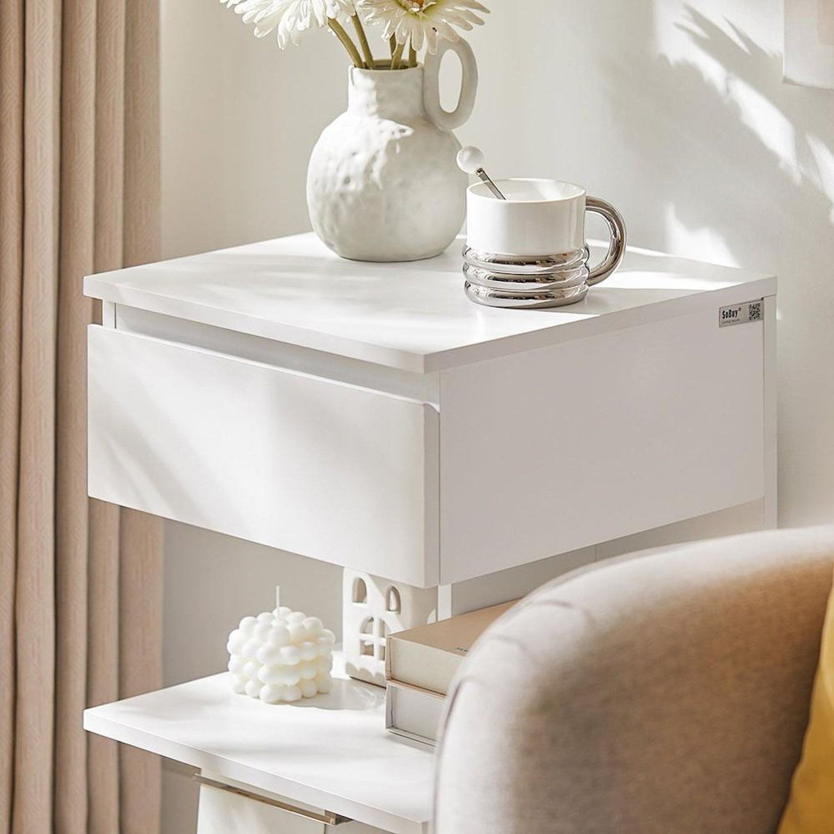 SOBUY SoBuy - Table De Chevet à un tiroir - Moderne - FBT49