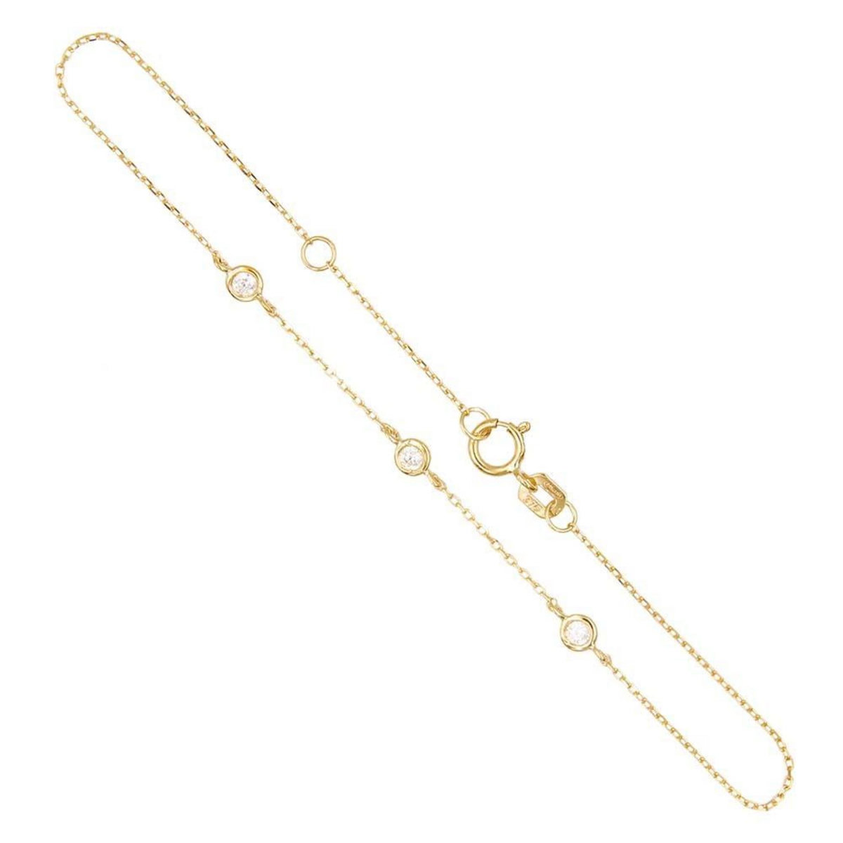 L'ATELIER D'AZUR Bracelet Or Jaune et Zirconiums