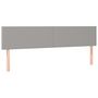 Voir la diapositive 4 : VIDAXL Tete de lit a LED Gris clair 200x5x78/88 cm Tissu