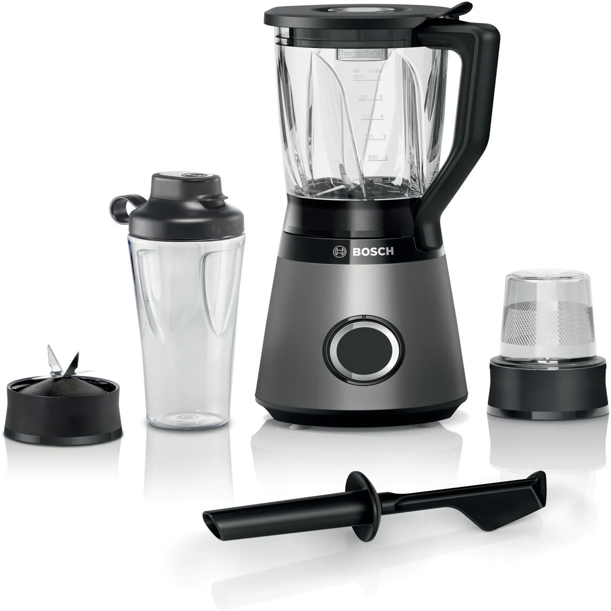 BOSCH Bosch serie 4 mmb6177s blender 1,5 l mélangeur de table 1200 w noir, argent