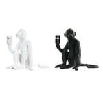 MARKET24 Lampe de bureau DKD Home Decor 33 x 32 x 31 cm Noir Blanc Résine 220 V 50 W (2 Unités)