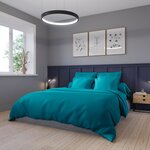 DODO Housse de couette Partition Satin de coton Coloris Canard. Coloris disponibles : Bleu