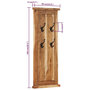 Voir la diapositive 6 : VIDAXL Porte-manteaux 2 pcs Bois massif d'acacia 38x100 cm