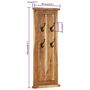 Voir la diapositive 6 : VIDAXL Porte-manteaux 2 pcs Bois massif d'acacia 38x100 cm