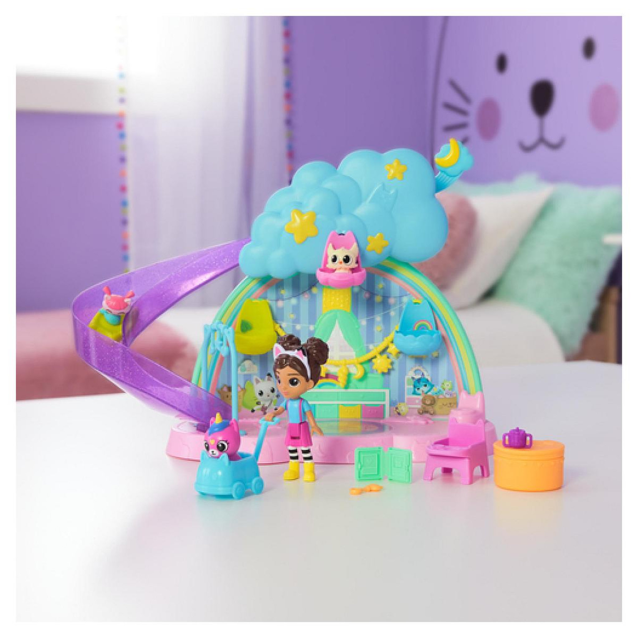 Voir la diapositive 3 : SpinMaster Gabby's Dollhouse Kitty Care Ear Purrfect Playroom