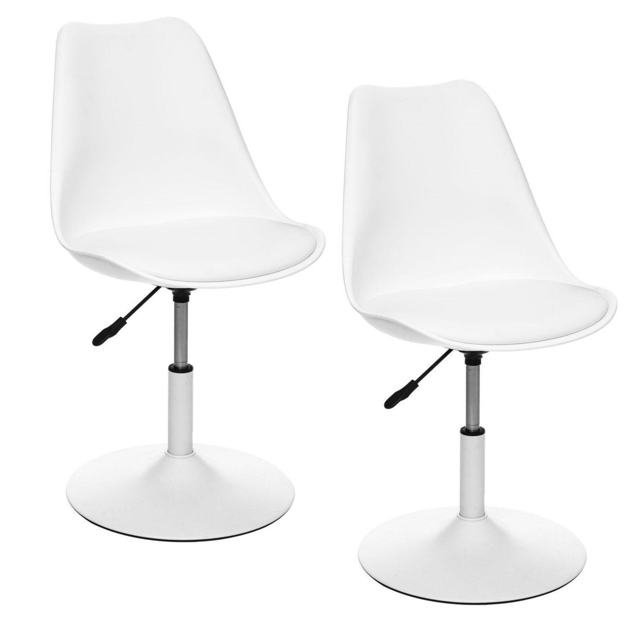 Voir la diapositive 1 : TOILINUX Lot de 2 chaises ajustables en hauteur en polypropylène avec coussin