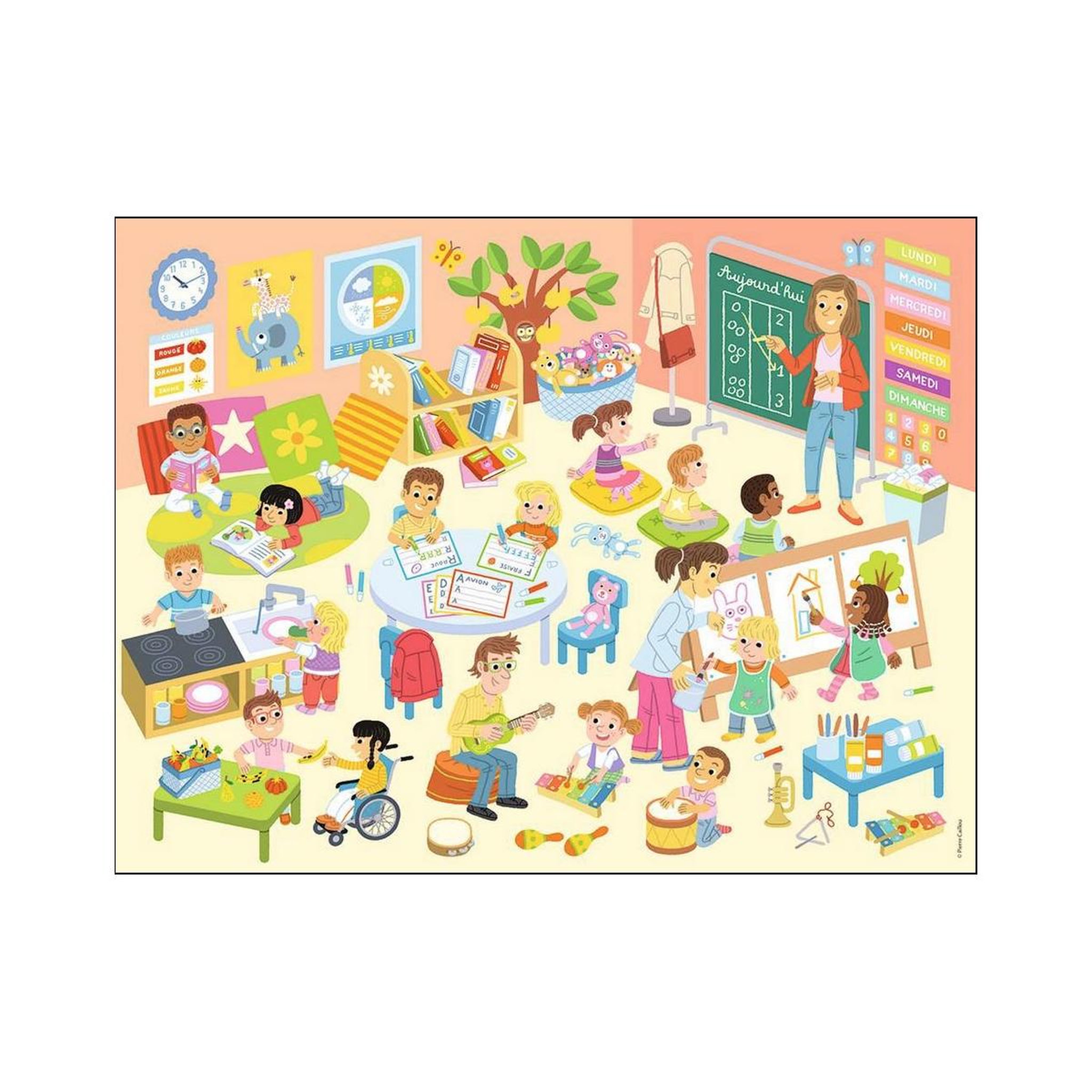 Voir la diapositive 2 : RAVENSBURGER Puzzle Une journee a l ecole 30pcs
