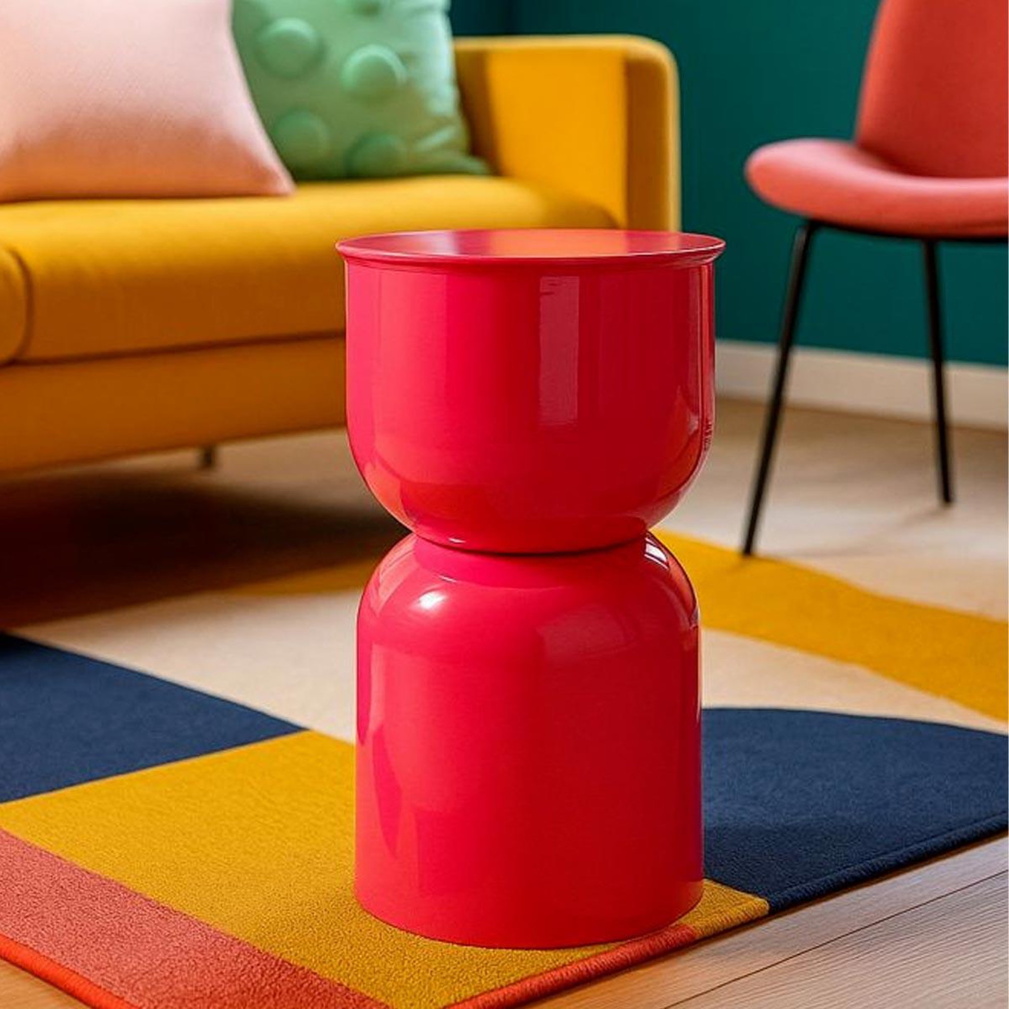 Voir la diapositive 4 : Paris Prix Table d'appoint en métal  oyi  46cm fuchsia