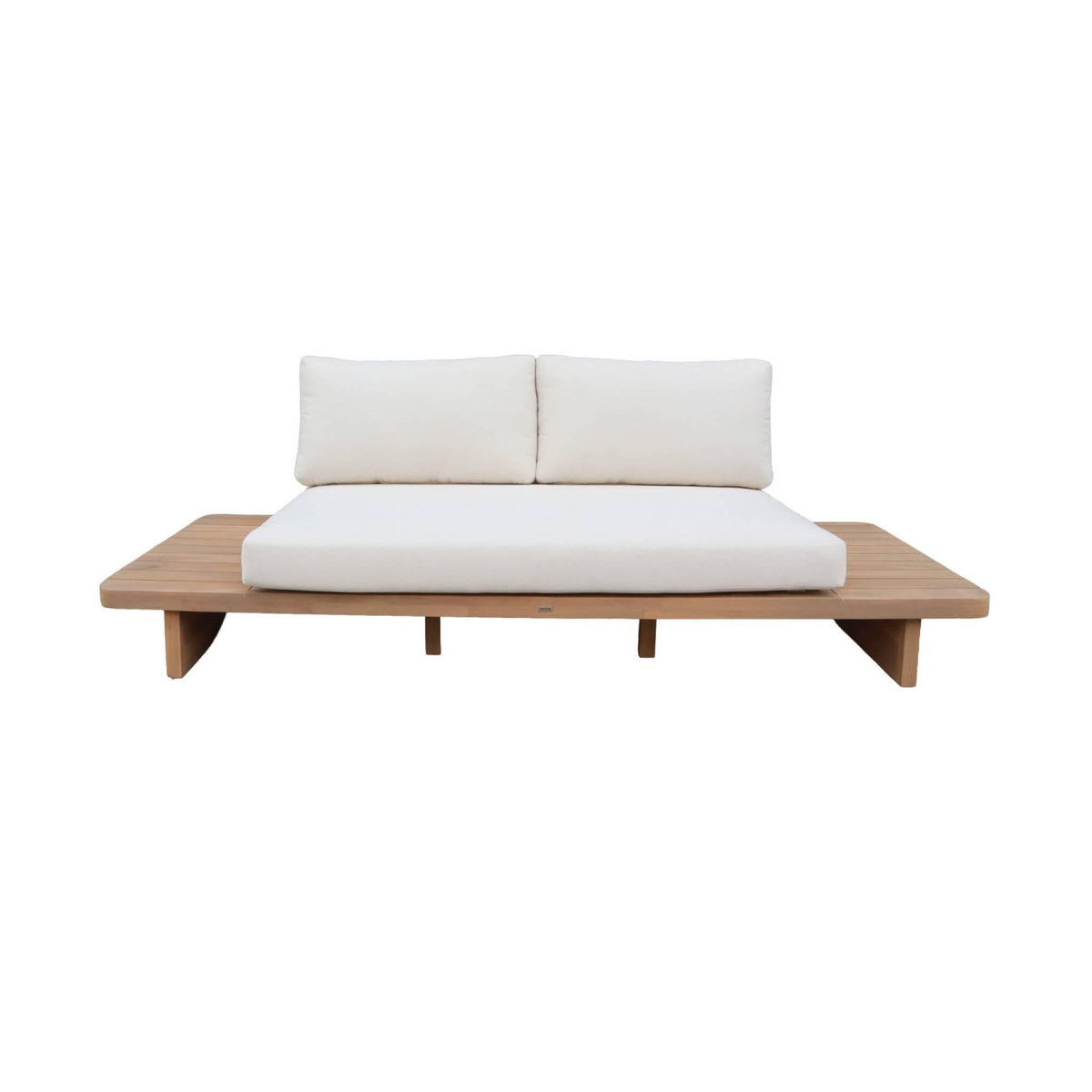 SWEEEK Banquette salon de jardin bois d'acacia 2 places beige - Zenzu