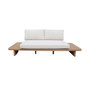 Voir la diapositive 2 : SWEEEK Banquette salon de jardin bois d'acacia 2 places beige - Zenzu