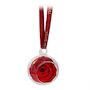 Voir la diapositive 3 : SC CRYSTAL Boule en verre décorée d'une rose éternelle rouge