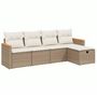 Voir la diapositive 2 : VIDAXL Salon de jardin avec coussins 5 pcs beige resine tressee