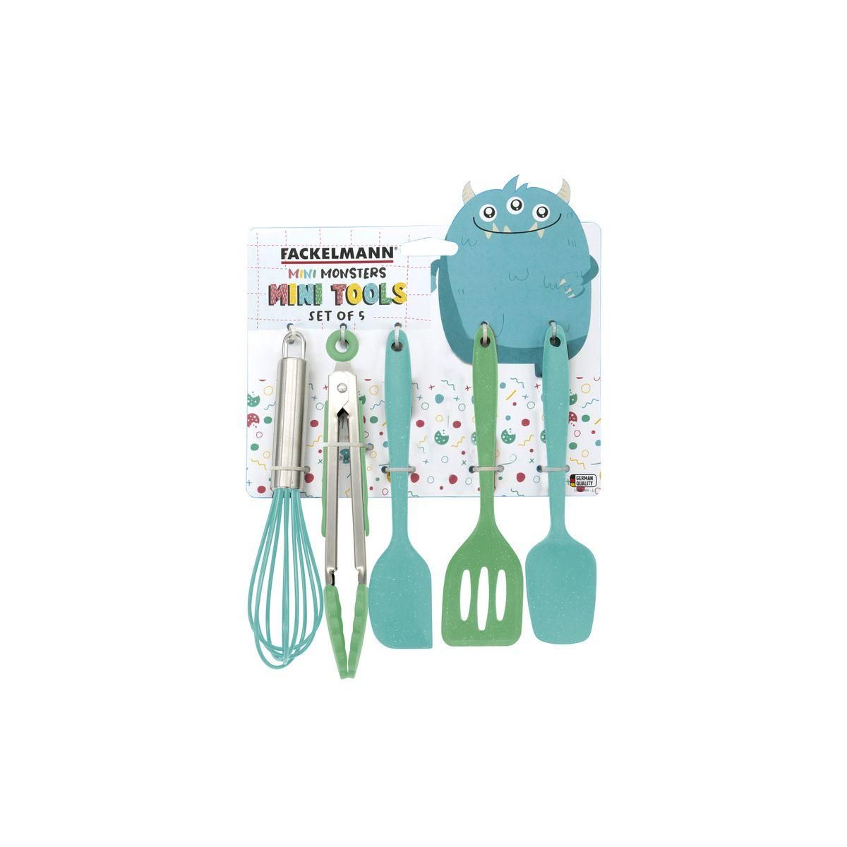 Fackelmann 5 ustensiles de cuisine pour enfants en silicone Fackelmann Mini Monster