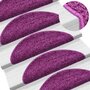 Voir la diapositive 1 : VIDAXL Tapis d'escalier 15 pcs violet 65x21x4 cm
