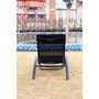 Voir la diapositive 5 : CONCEPT USINE Transat empilable et ajustable en aluminium noir BAHIA