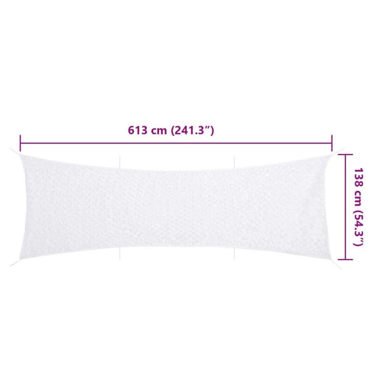 VIDAXL Filet de camouflage avec sac de rangement 613x138 cm blanc