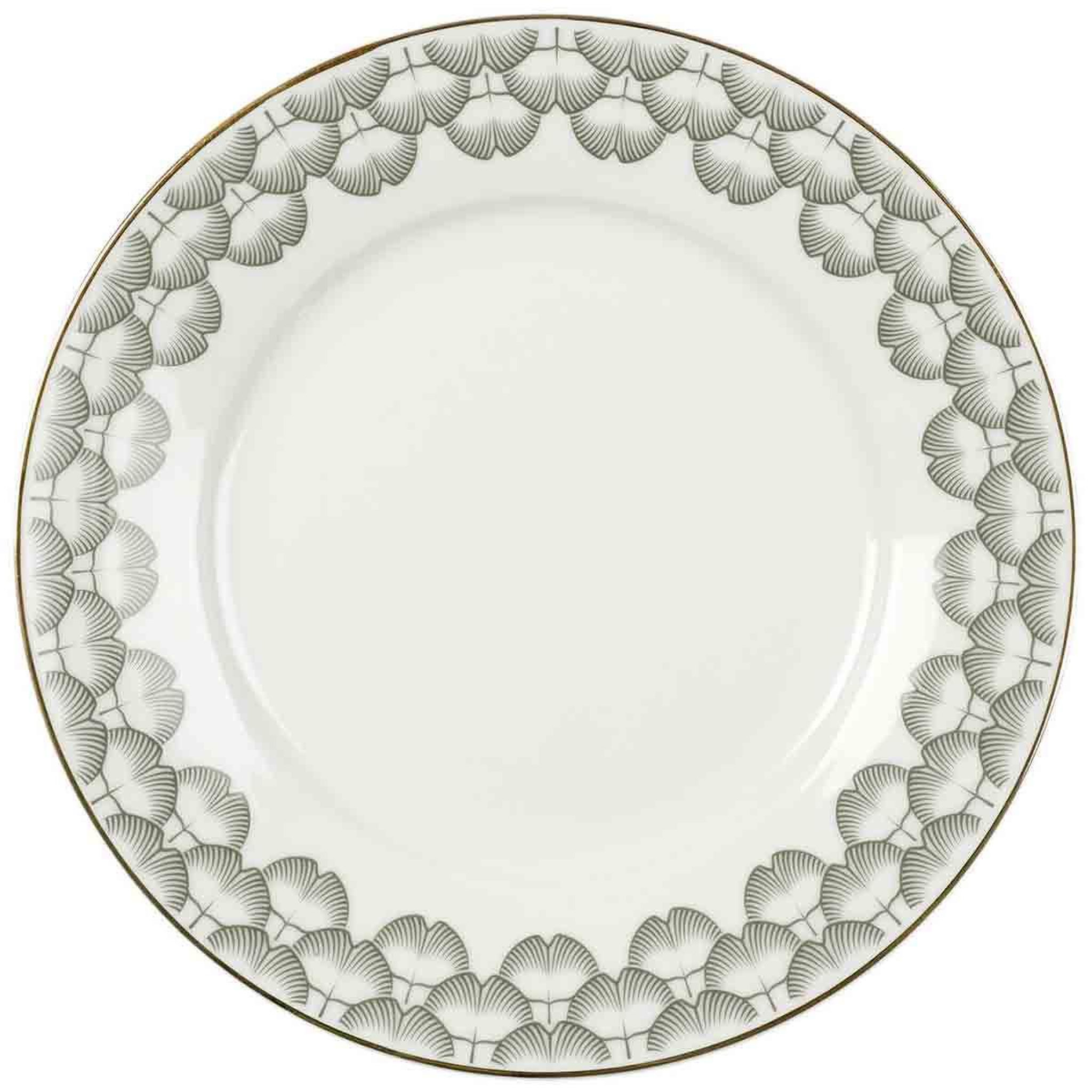The Home Deco Factory Lot de 6 assiettes à dessert  ginkolo  19cm blanc