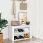 Voir la diapositive 1 : VIDAXL Etagere a chaussures Blanc brillant 75x35x45 cm Bois ingenierie