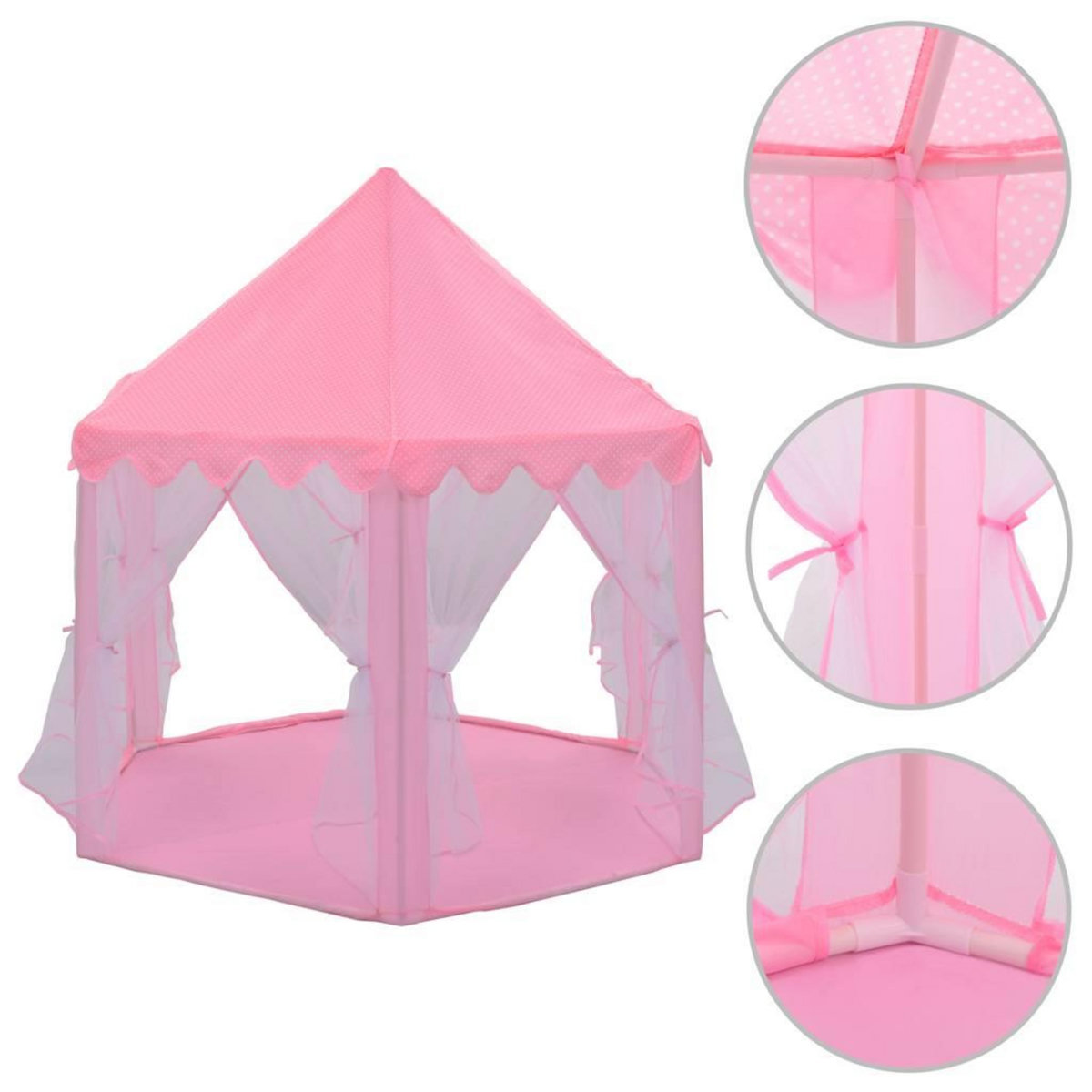 VIDAXL Tente de jeu de princesse Rose