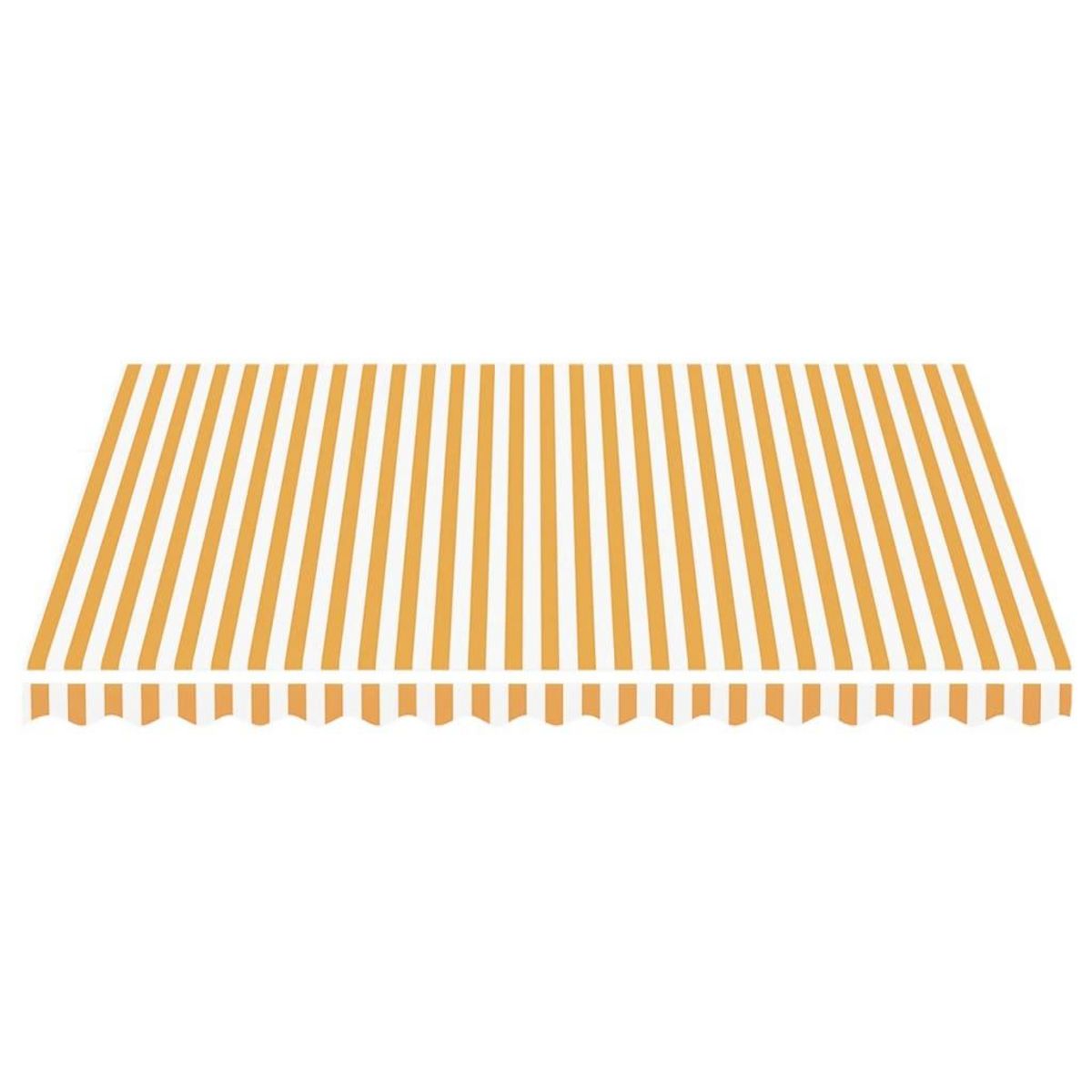 VIDAXL Tissu de remplacement pour auvent Jaune et blanc 4x3,5 m