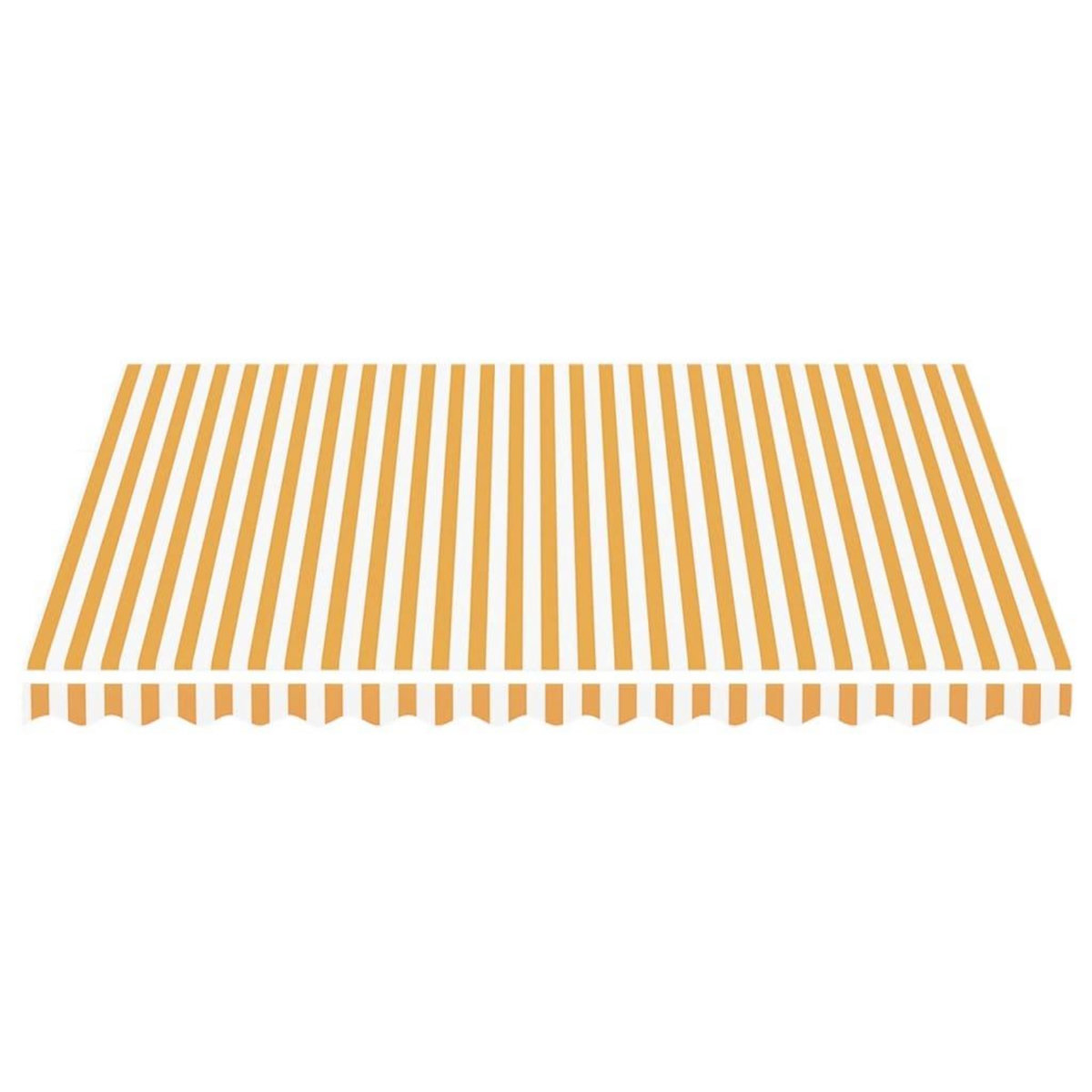 VIDAXL Tissu de remplacement pour auvent Jaune et blanc 4x3,5 m