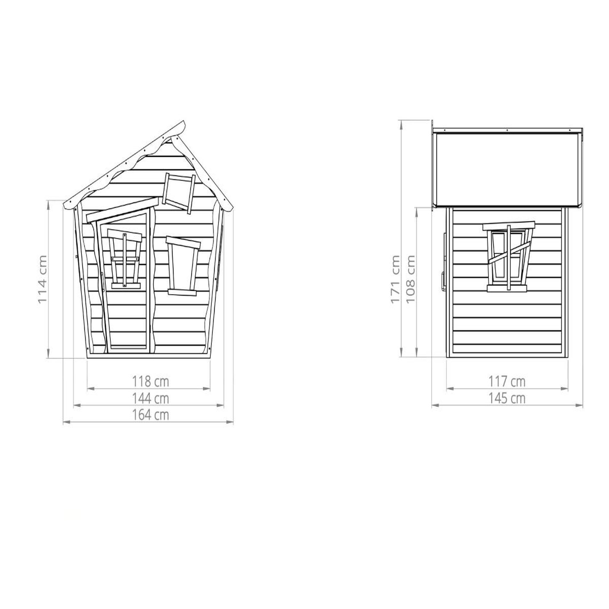 Voir la diapositive 5 : EXIT TOYS Maisonnette en bois pour enfants Crooky 100 - Exit Toys