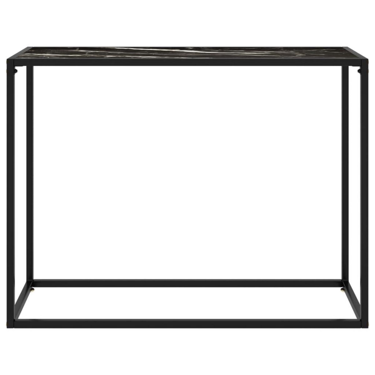 VIDAXL Table console Noir 100x35x75 cm Verre trempe