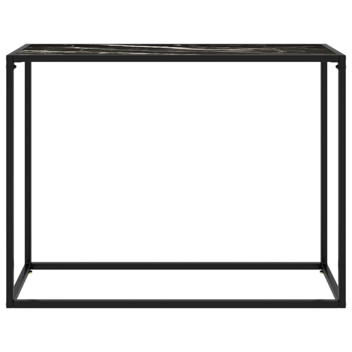 VIDAXL Table console Noir 100x35x75 cm Verre trempe
