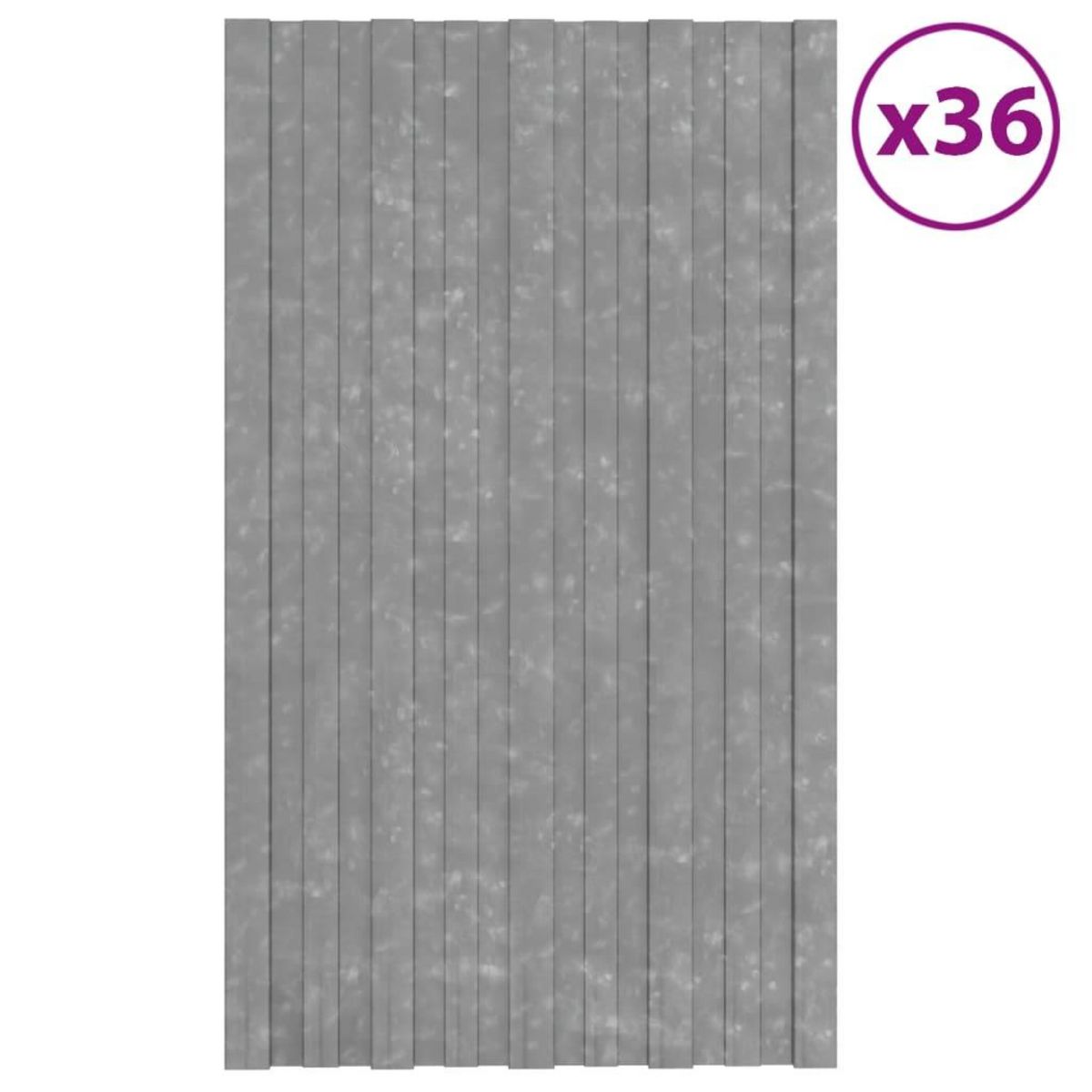 VIDAXL Panneaux de toiture 36 pcs Acier galvanise Argente 80x45 cm