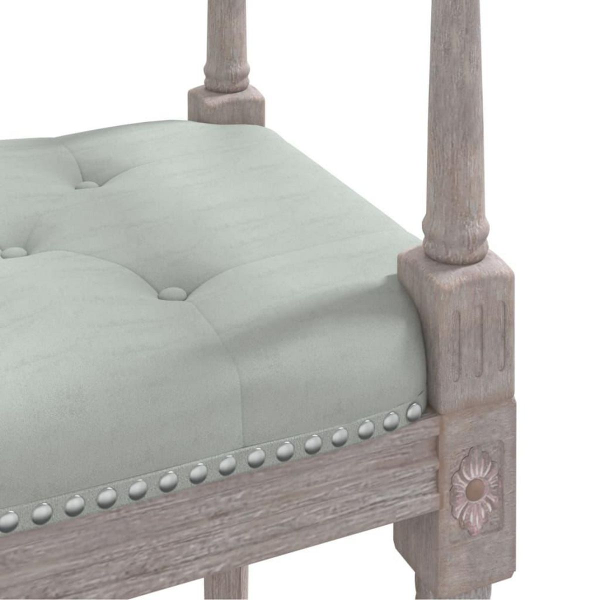 VIDAXL Banc Gris clair 110x40x70 cm Velours