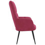 Voir la diapositive 4 : VIDAXL Chaise de relaxation Rouge bordeaux Velours