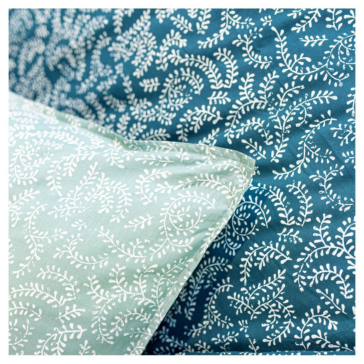 TODAY Parure housse de couette fantaisie en coton imprimé bohème KERALA  